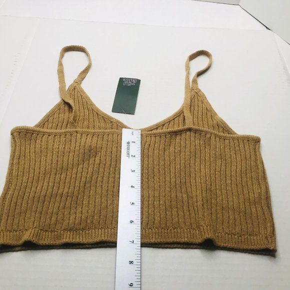 Wild Fable Women's Size XL Crop Tank Top Knitted Brown New With Tags - Picture 12 of 13
